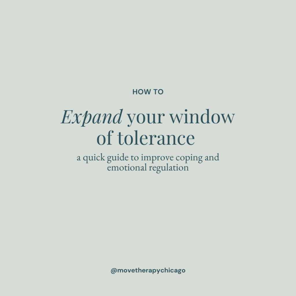 How To Expand My Window Of Tolerance